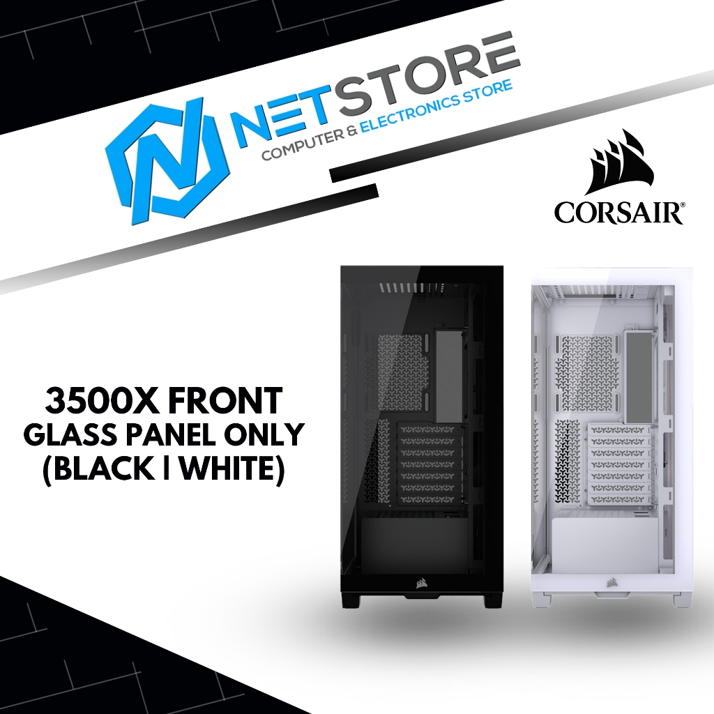 CORSAIR 3500X FRONT GLASS PANEL - (BLACK | WHITE) | Shopee Malaysia