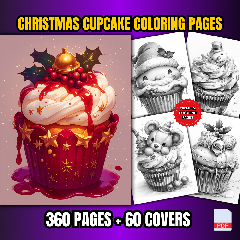 [PDF] 360 Christmas Cupcake Coloring Pages For Adults | Shopee Malaysia