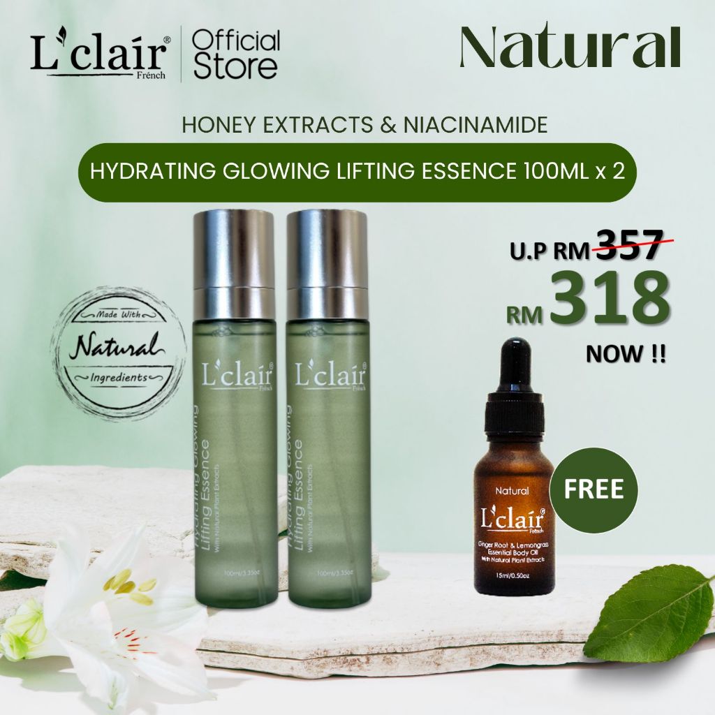 Lclair Hydrating Glowing Lifting Essence (2 x 100ml) [Free Ginger ...