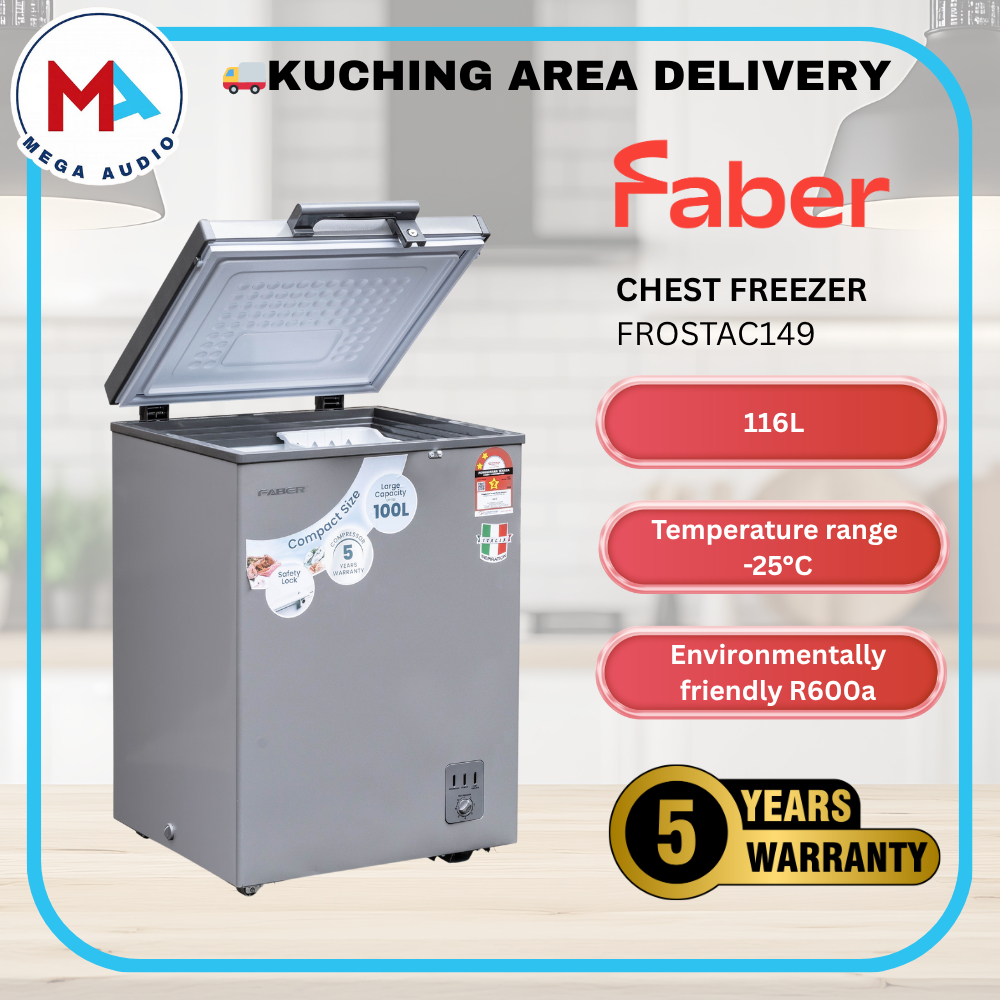 Faber Chest Freezer Frostac149 - 116L Metal Door Defrost Water Drain ...
