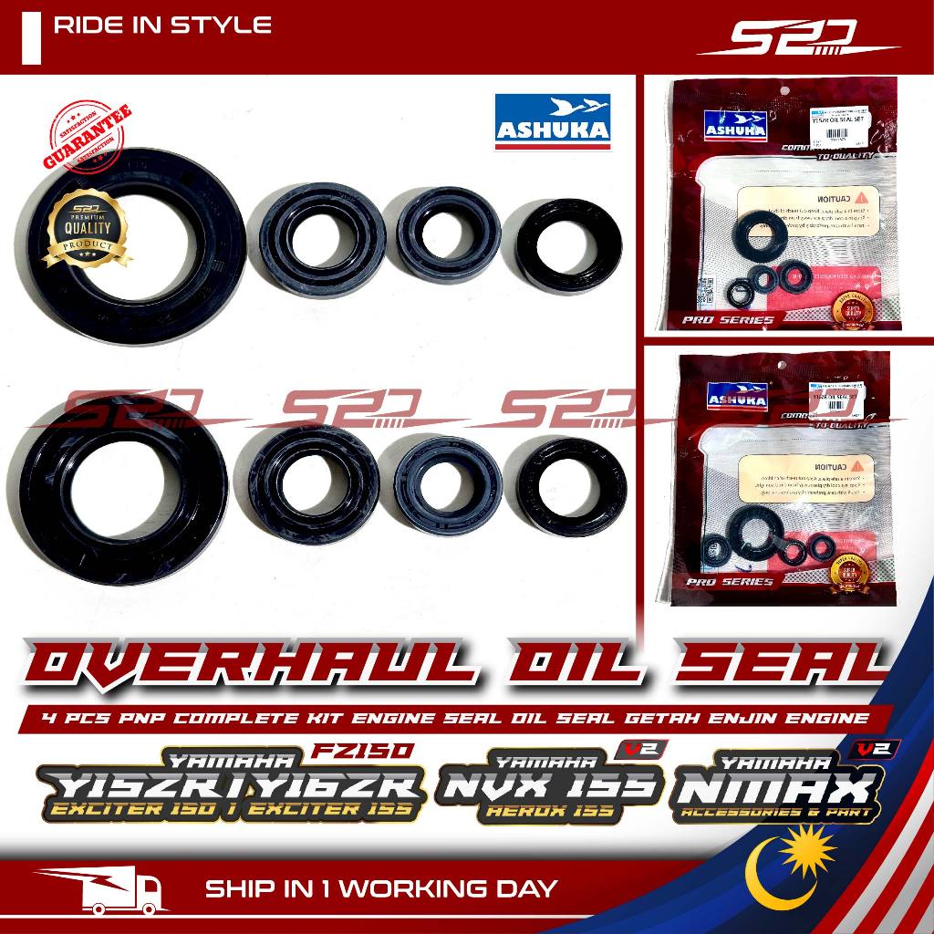 Overhaul Oil Seal Set Y15 Y16 FZ NVX NMAX V2 PNP Complete Kit Engine ...