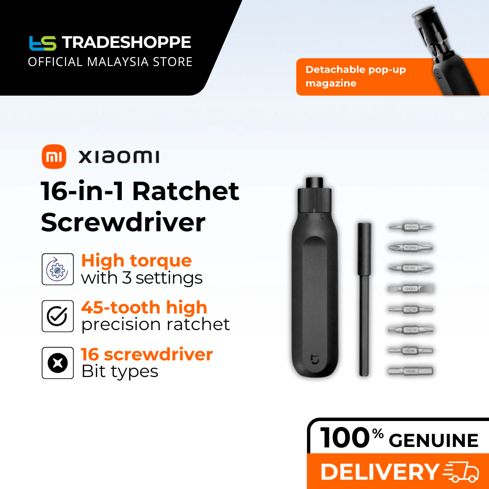 Xiaomi Mi 16-in-1 Ratchet Screwdriver | Shopee Malaysia