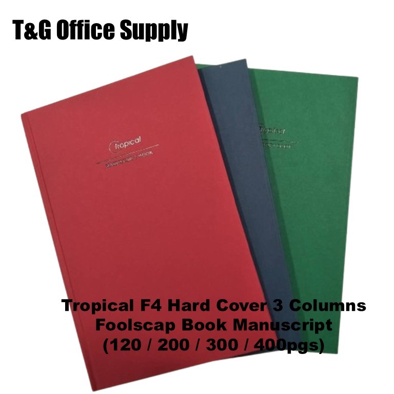 Tropical F4 Hard Cover 3 Columns Foolscap Book Manuscript | Notebook ...
