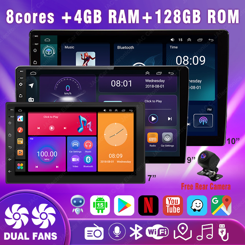 Double Fan Pemain Android kereta Android Player 8Core 4+128GB CarPlay ...