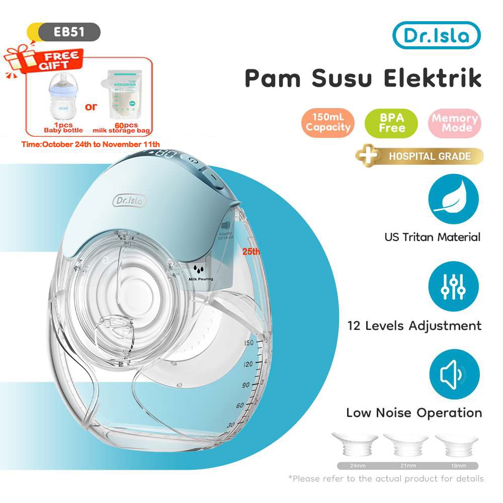 NEW Breast Pump Elektrik Handsfree Tritan Material Modes
