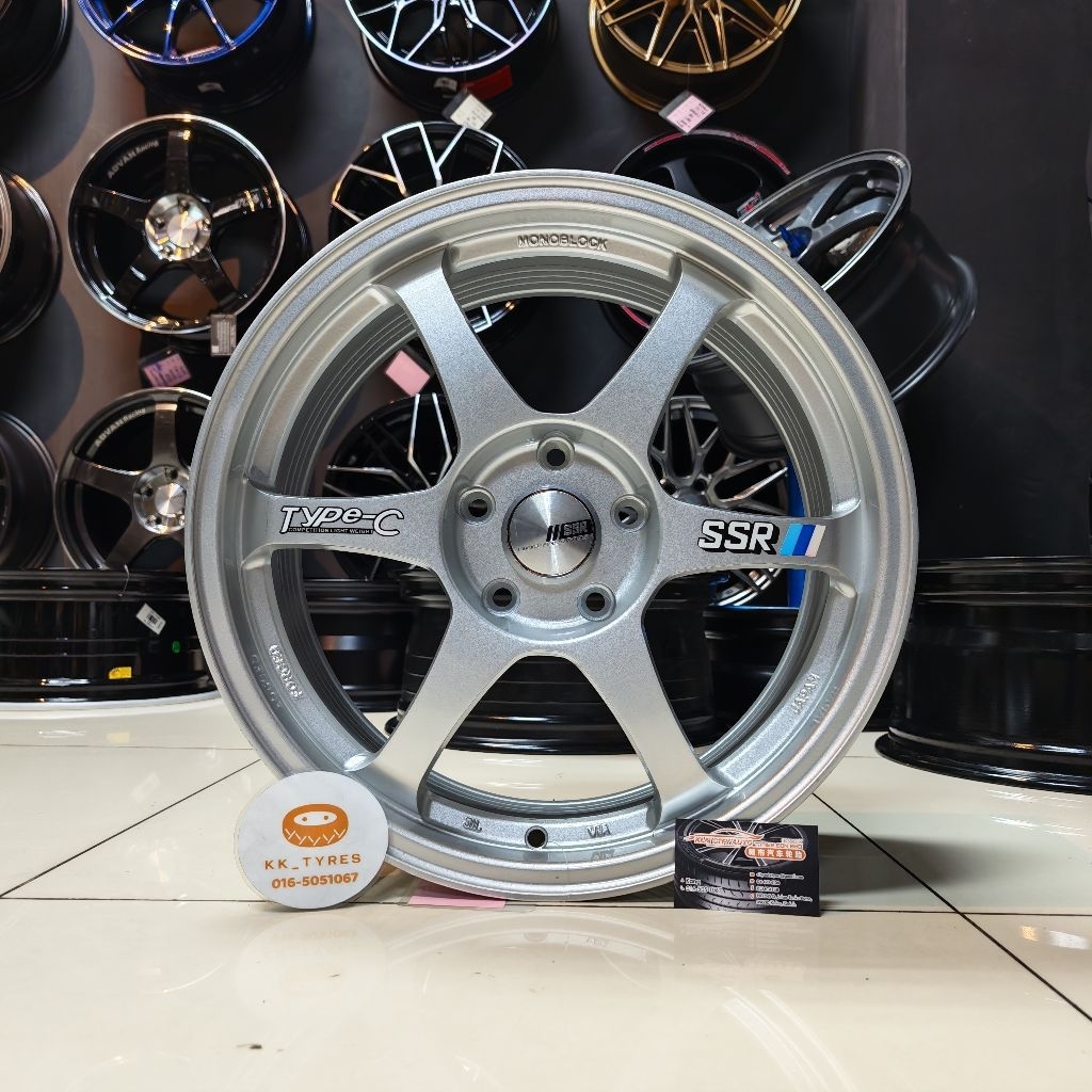 [1PC] New Sport Rim 17inch Type-C SSR 17X7.5JJ ET38 5H113 HYPER SILVER ...