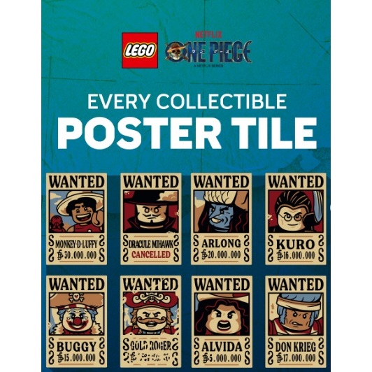 [MP] Lego One Piece Wanted Poster KURO ALVIDA BUGGY DON KRIEG DRACULE ...