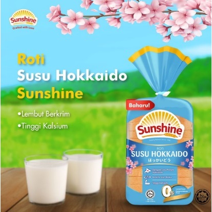 SUNSHINE Bread Roti Sunshine HALAL Hokkaido Milk Bread -Roti Hiris ...