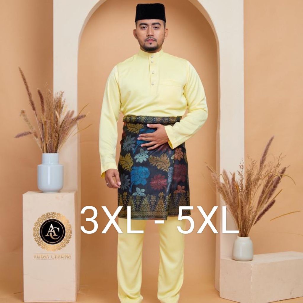 Baju melayu Tema Raya plus size premium quality perl skin Ready stock ...