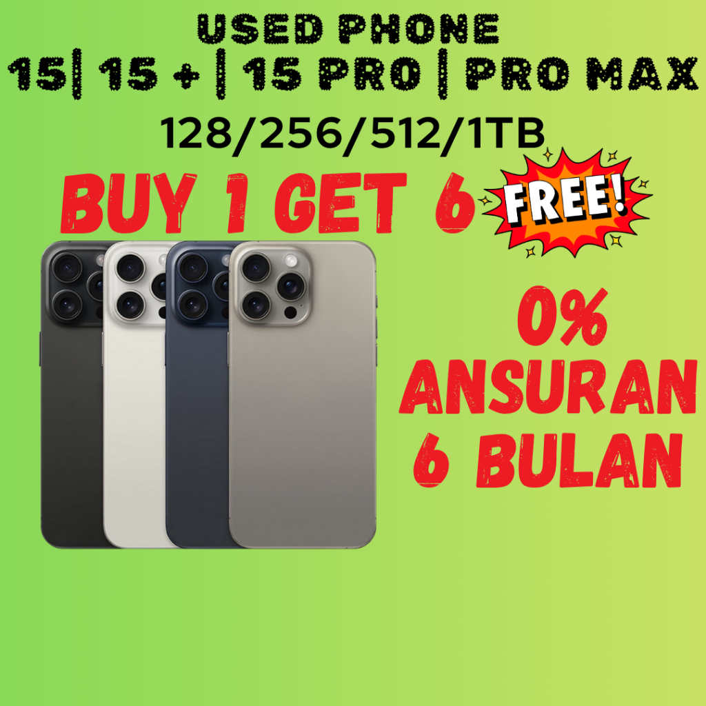 15 P PM Second Hand (Bukan LL) 128GB / 256GB / 512GB / 1TB Telefon ...