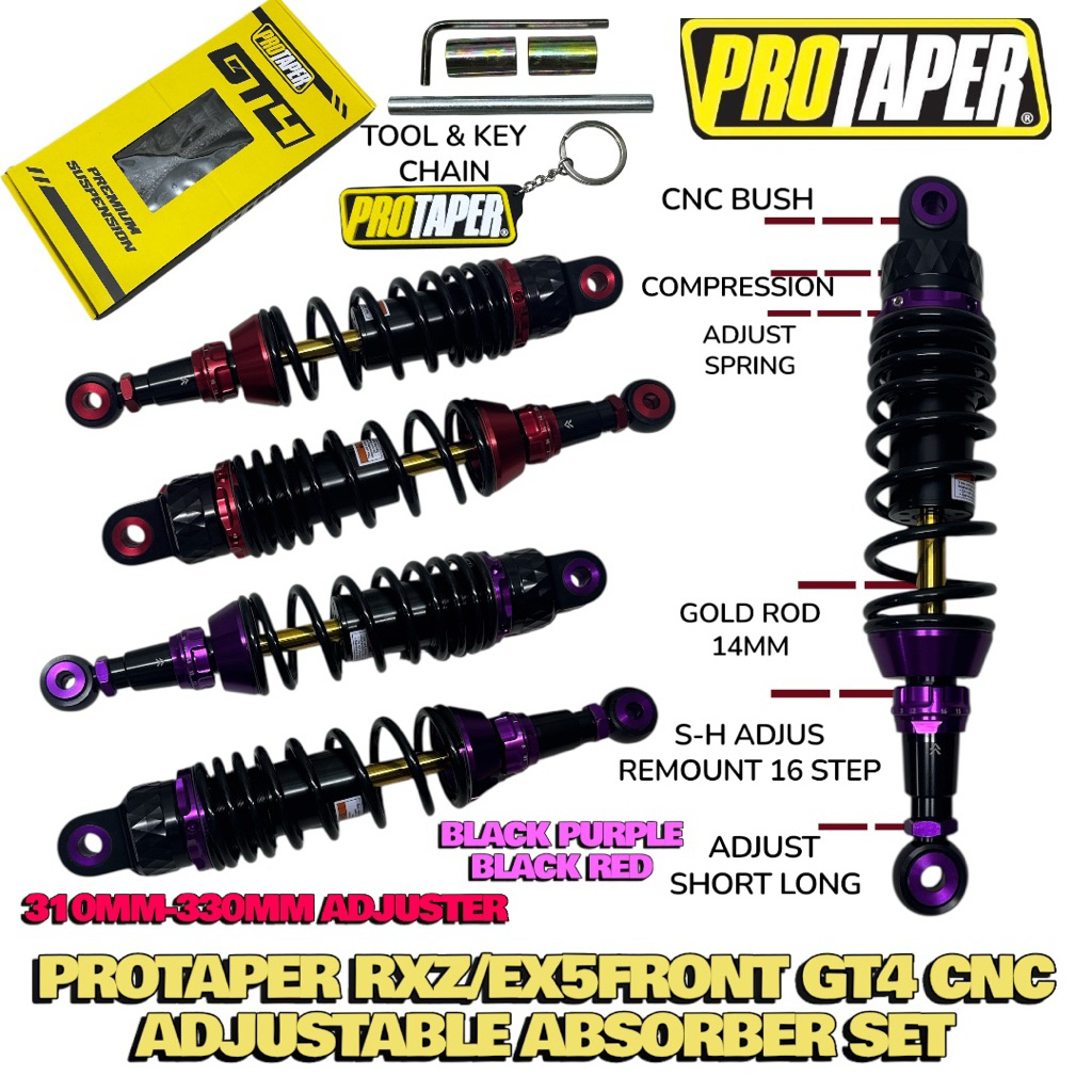 RXZ/EX5/DASH/WAVE PROTAPER GT4 CNC ABSORBER FULL ADJUSTABLE CUTING ESR ...