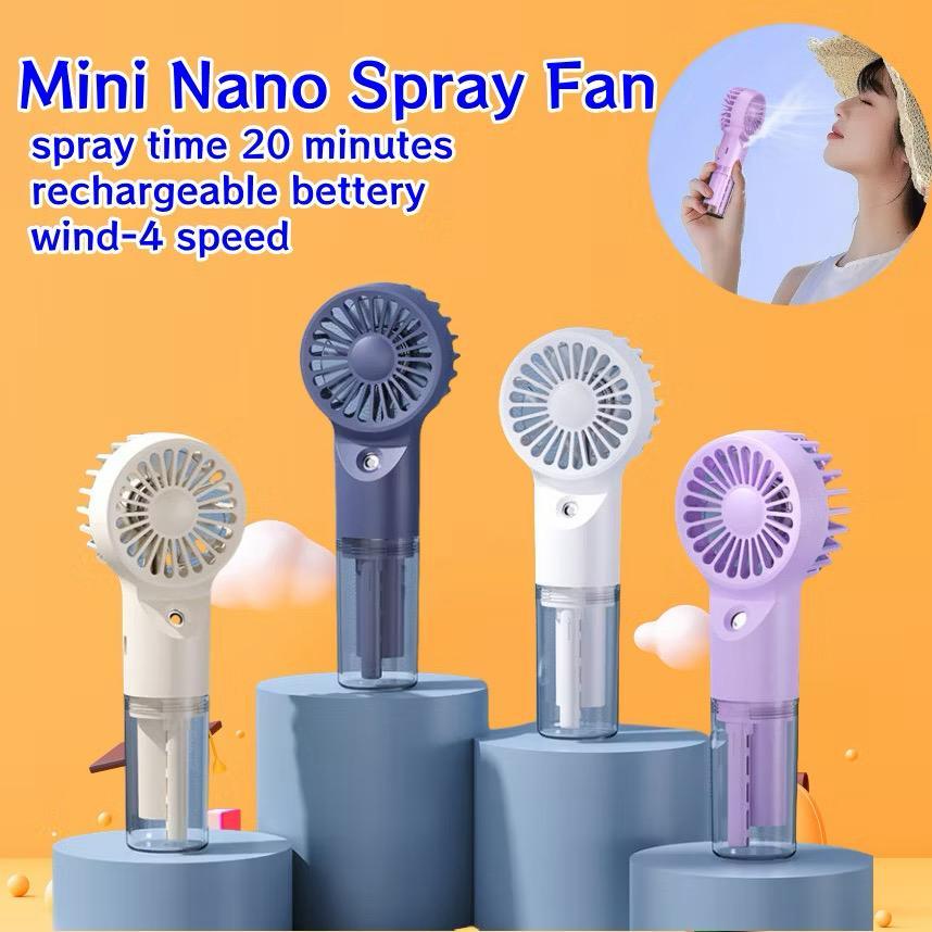 Handheld Fan Mini Mist Air Cooler Portable USB Rechargeable Cooling ...