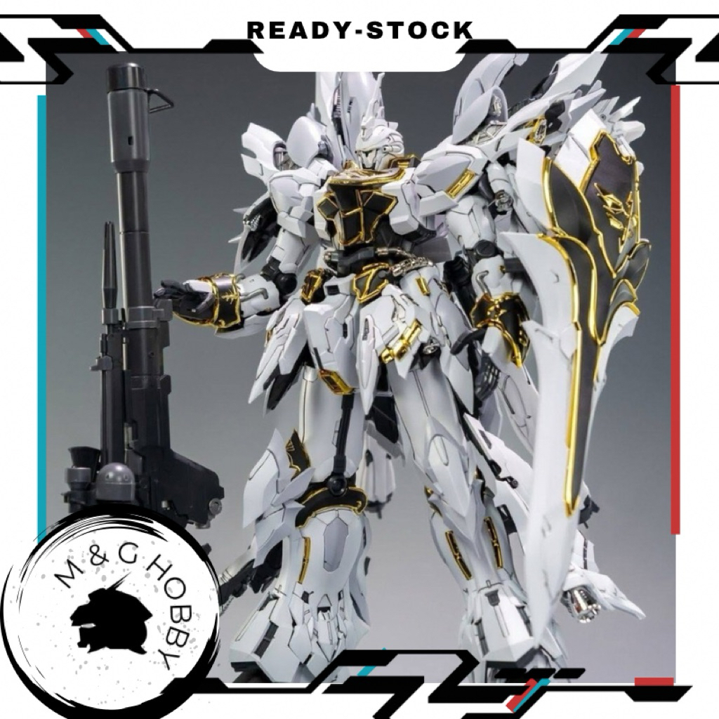 Ready Stock 】MSN-06S The White Comet Sinanju MG1/100 White WOLF