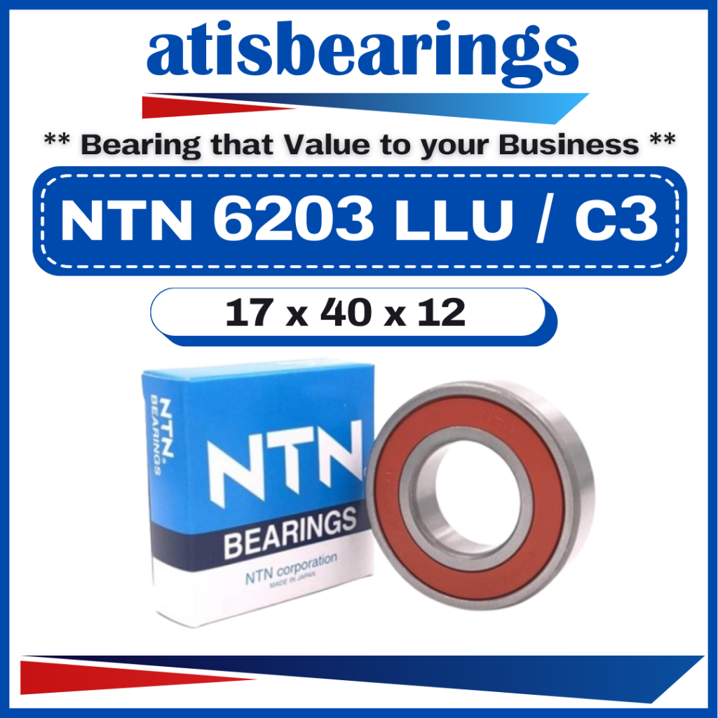 NTN 6203 LLU Rillenkugellager – 17x40x12 Mm, Tiefe Nut, Neuware