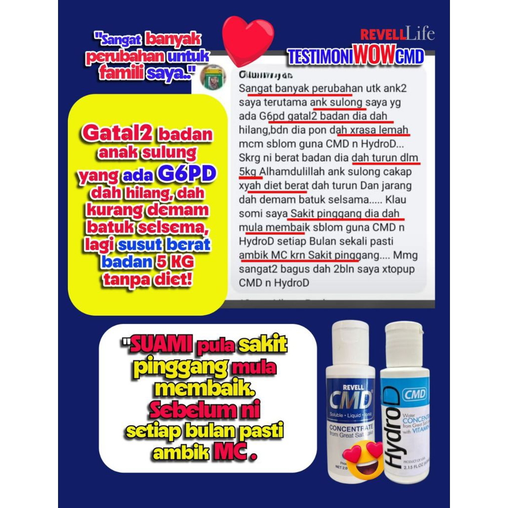 2 Botol Cmd Ori/Hydro D 