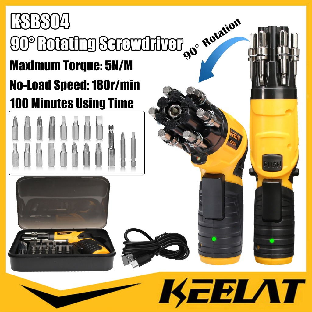 KEELAT 25/38/42Pcs Cordless Electirc Screwdriver 3.6V Mini Hand Drill ...