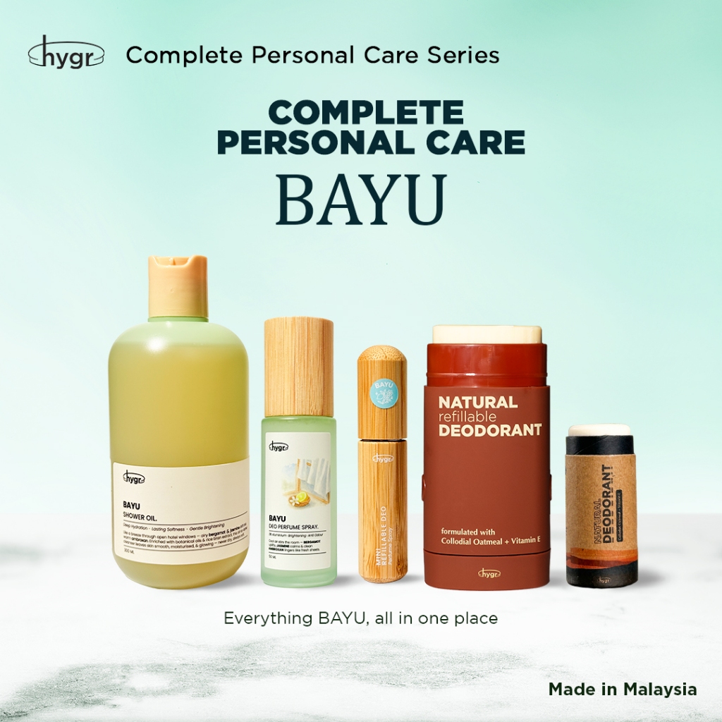 HYGR Everything Bayu Series Shower Oil Natural Deodorant Perfume Spray ...
