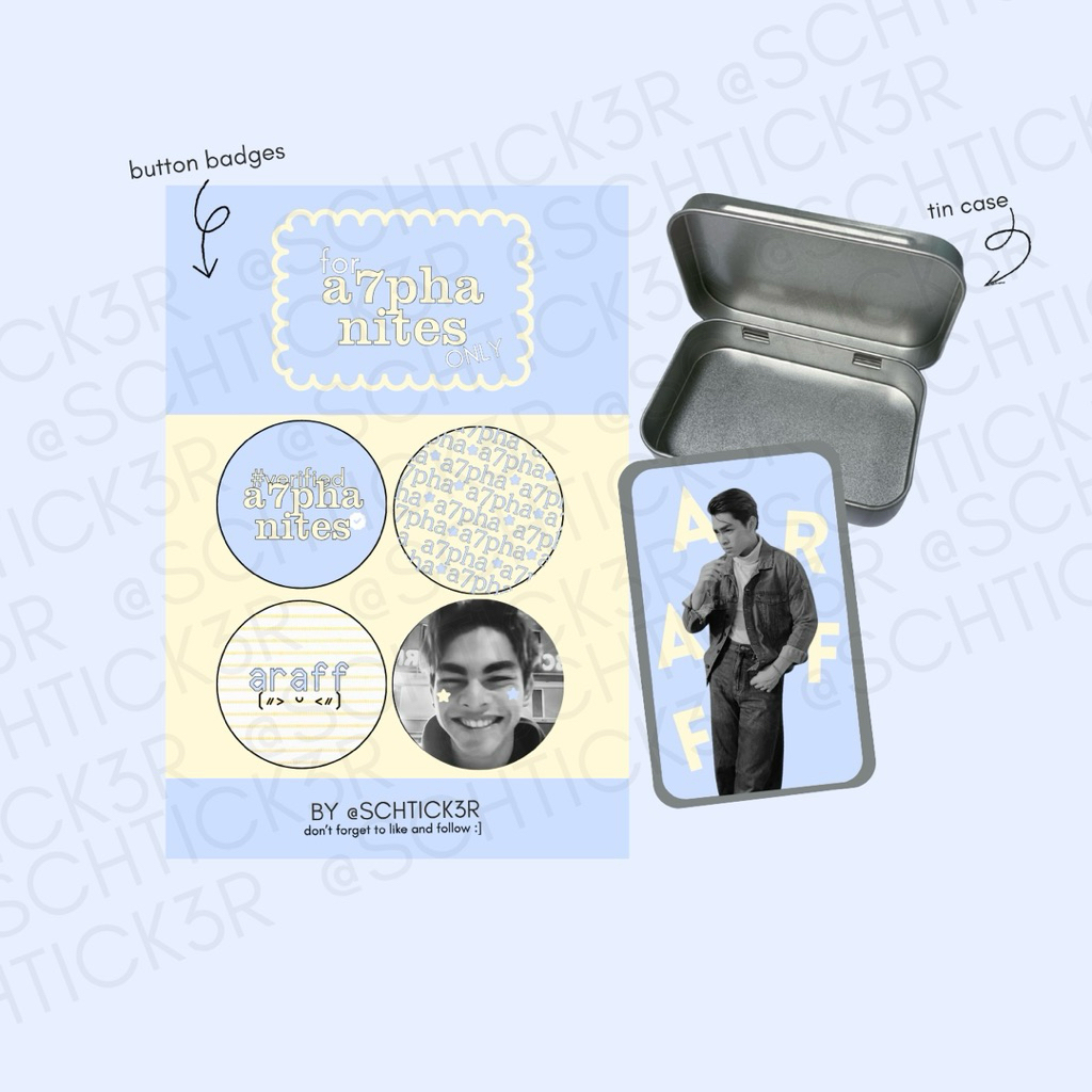 A7pha alphanite fanmade merch tincase button badge set | Shopee Malaysia