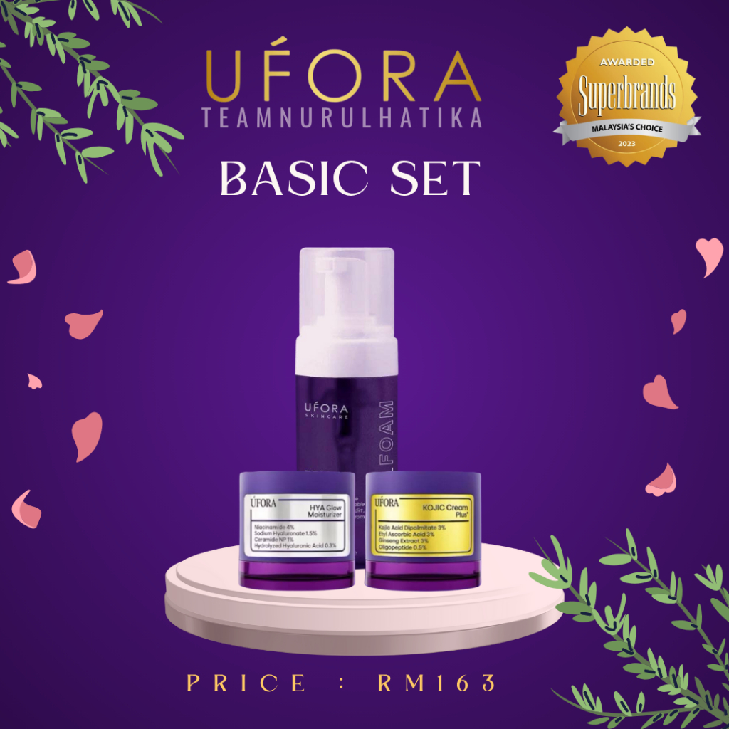 UFORA ORIGINAL SET || FACIAL FOAM || HYA GLOW || KOJIC MOISTURISER ...