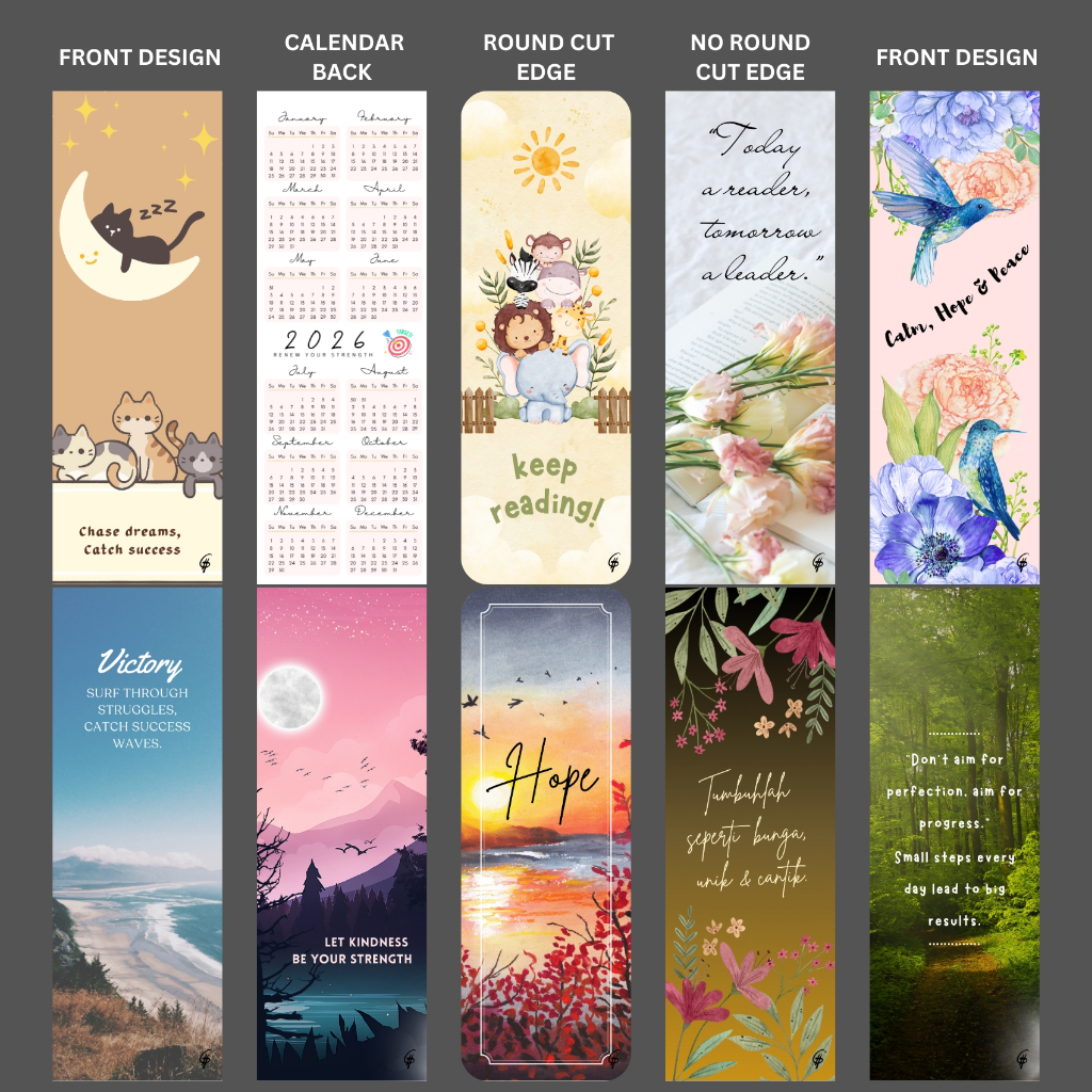 Penanda Buku Inspirasi Alam & Motivasi / Nature Motivational Bookmark ...