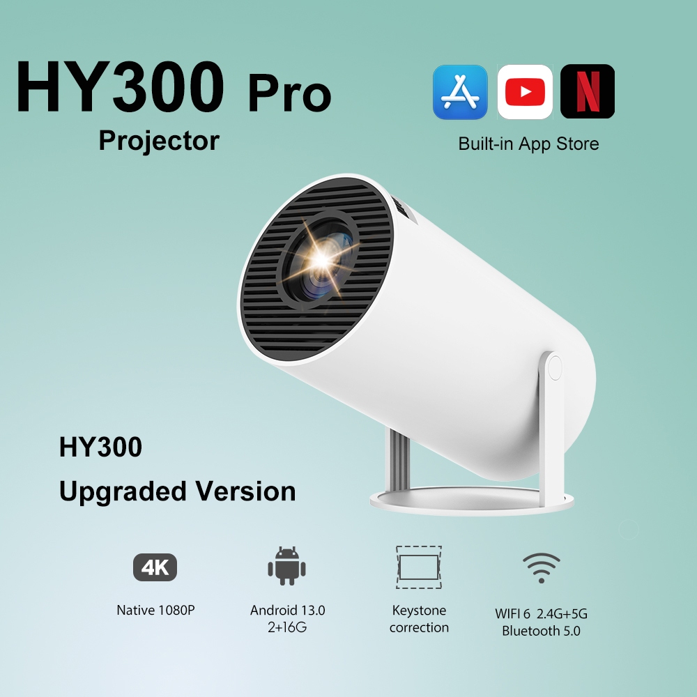 Hy300 Pro 8000 Lumens With Android 13 2+16GB 1080P/4K Auto Keystone ...