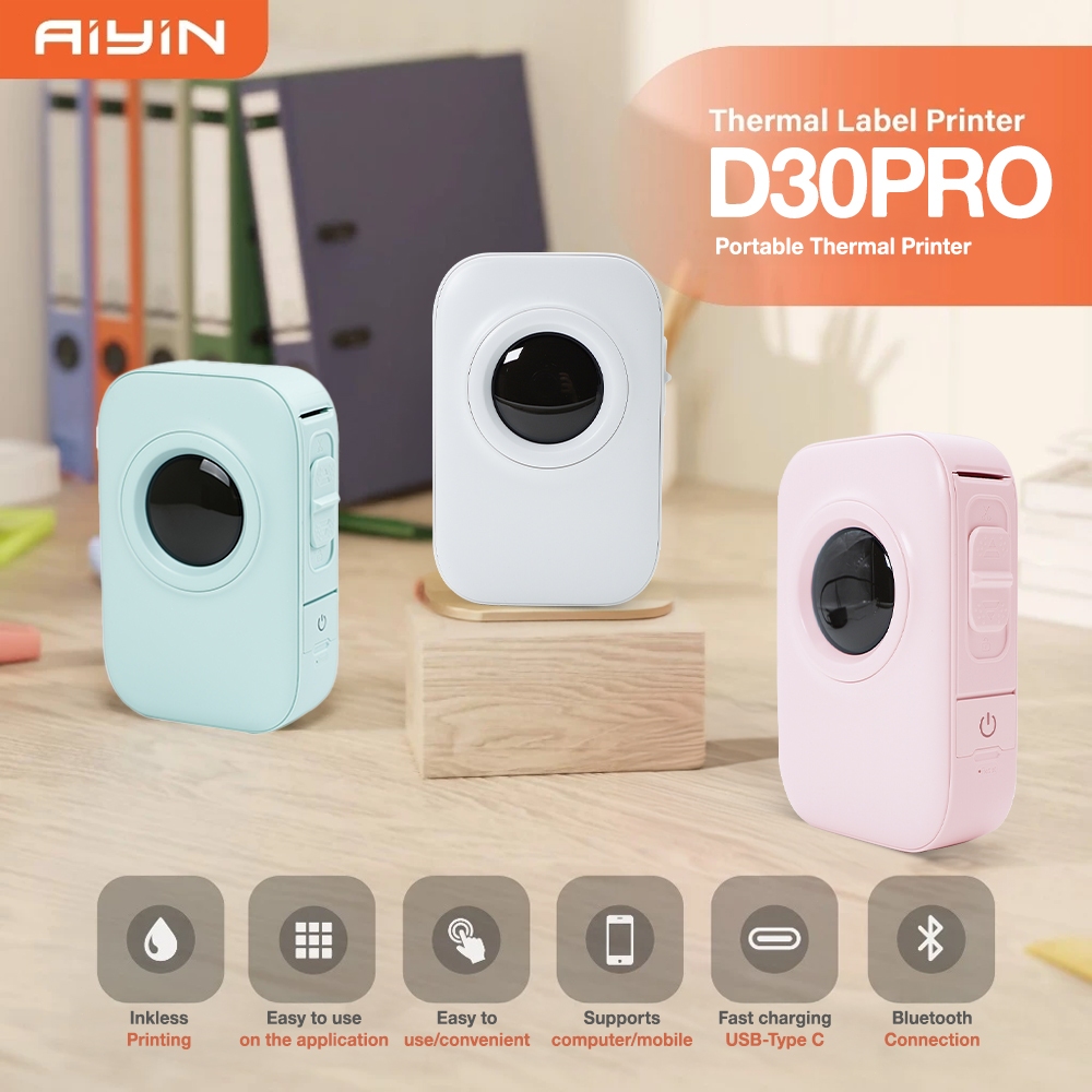 Label Printer Portable Sticker Printer Name Tag Printer Label Maker ...