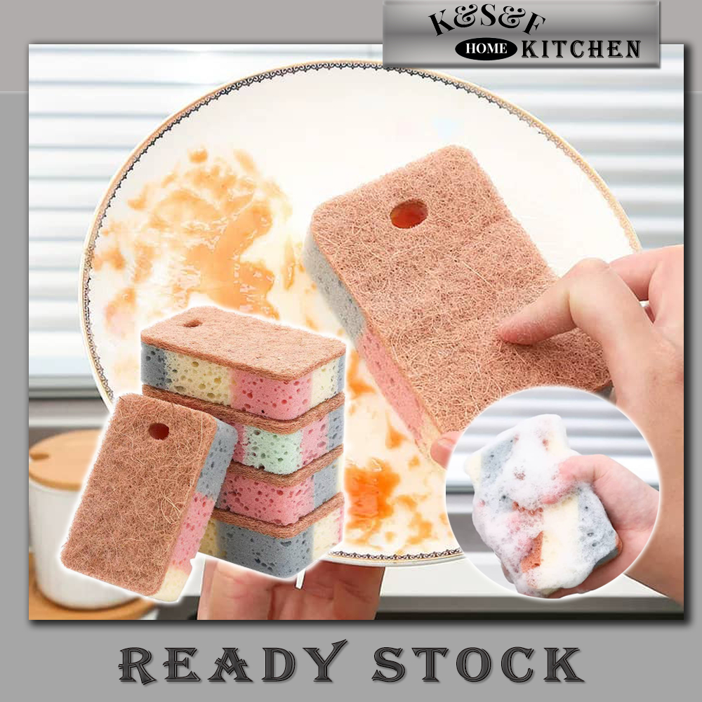 [Ready Stock] 5PCS Pembersih Span Dapur Dwi Sisi Lembut | Dual-Sided ...