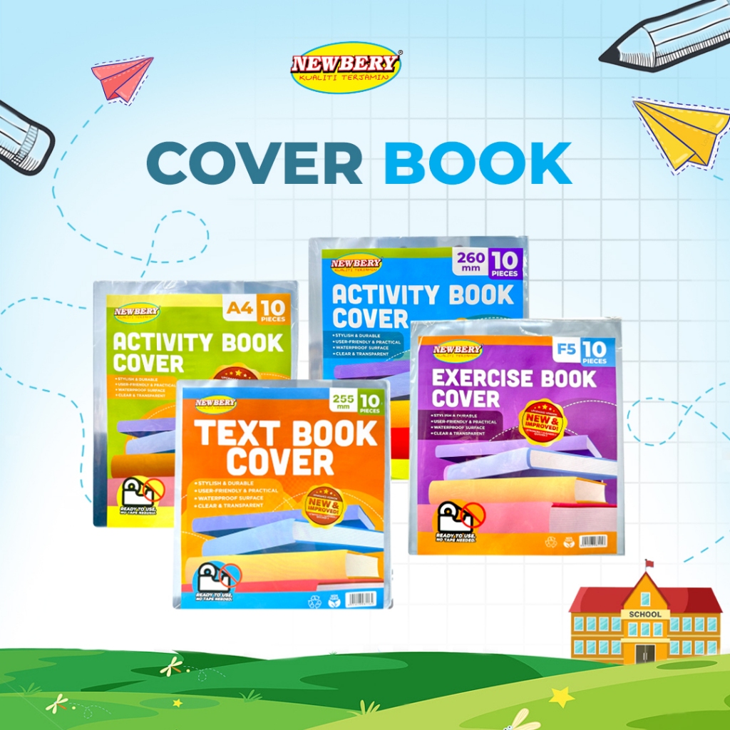 NEWBERY Clear Book Cover PVC (EXERCISE BOOK COVER/TEXT BOOK COVER/WORK ...