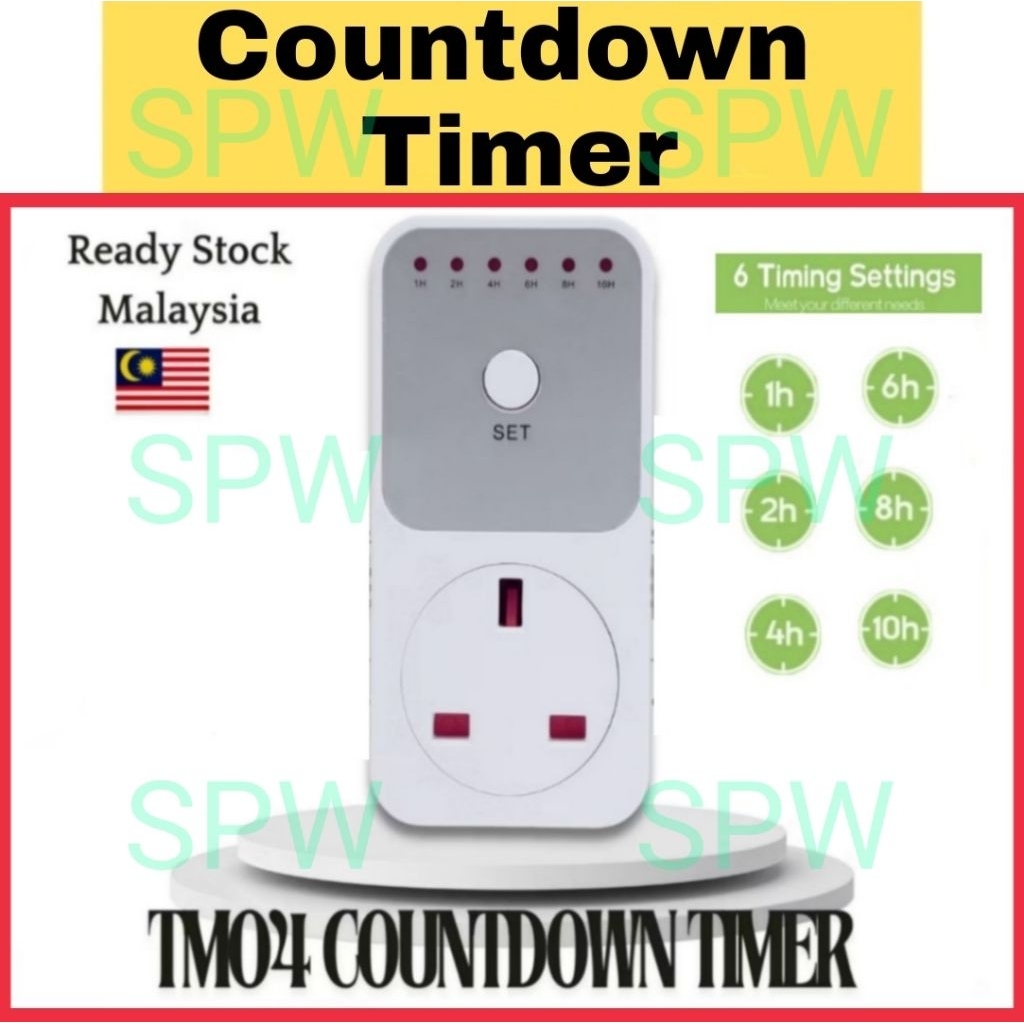 TM04 Countdown Timer Switch Smart Control Plug-in UK Socket Prevent ...