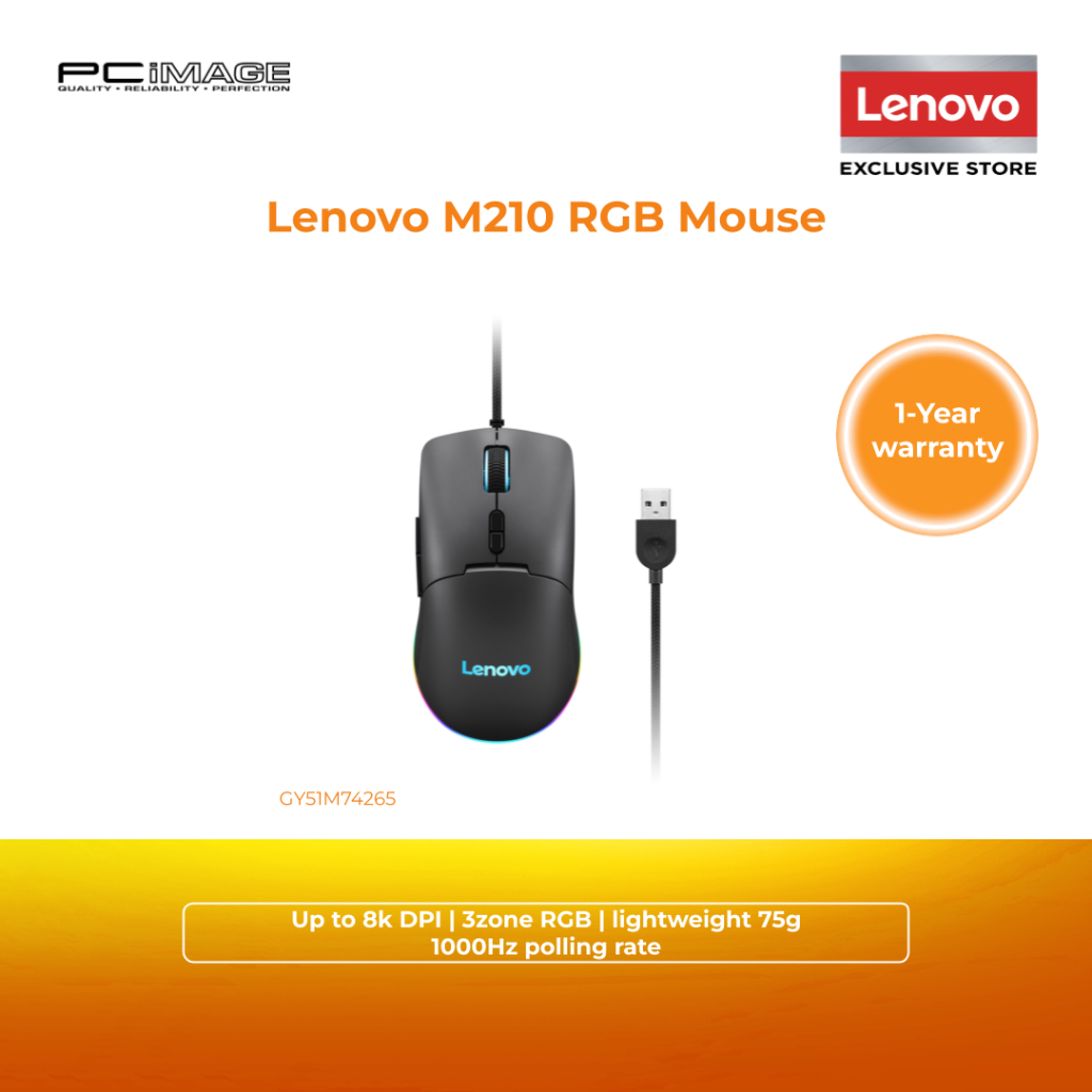 LENOVO M210 RGB GAMING MOUSE GY51M74265 | Shopee Malaysia