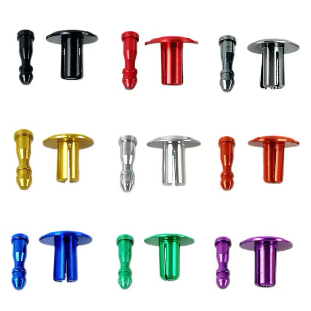 10 PCS UNIVERSAL CLIP RIVET BODY COVER ALLOY CNC COLOUR CHROME PLATED ...