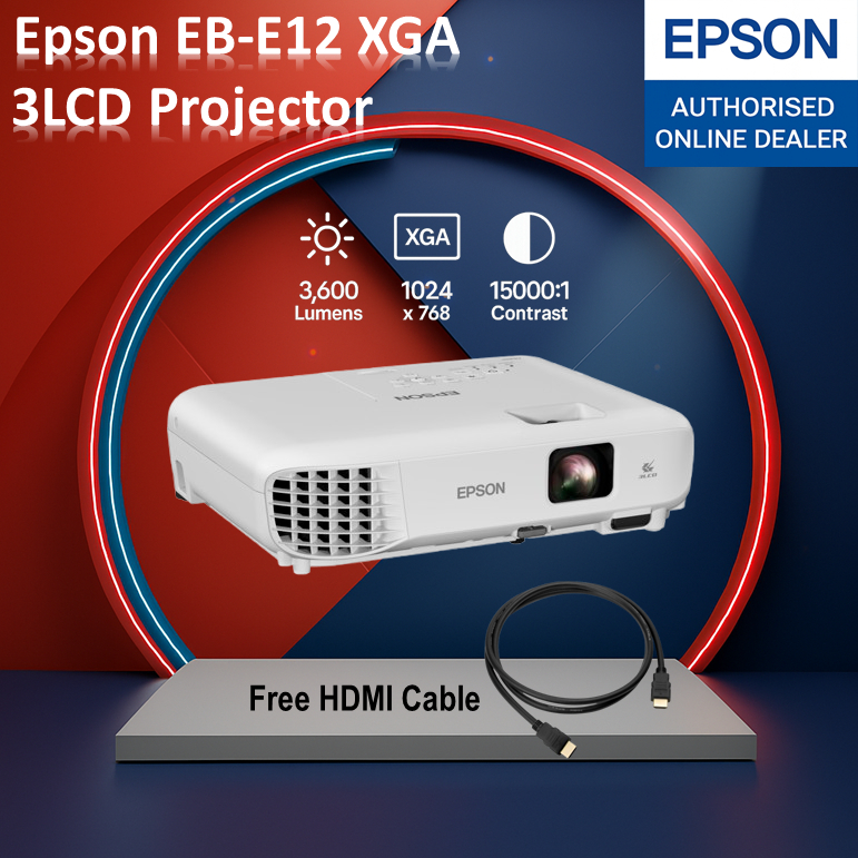 Epson EB-E12 XGA 3LCD Projector EBE12 (Replaced EB-E01) | Shopee Malaysia