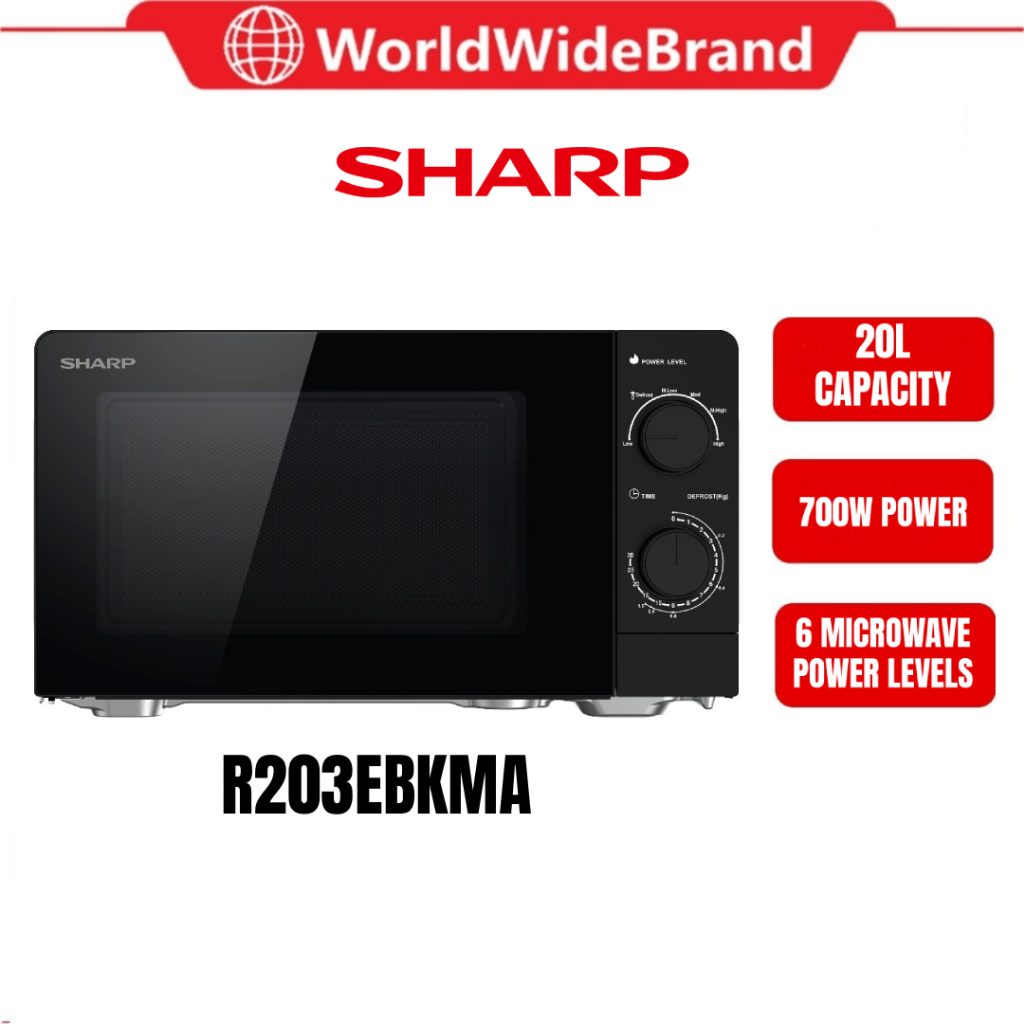 SHARP R203EBKMA 20L MICROWAVE OVEN (NEW MODEL) | Shopee Malaysia