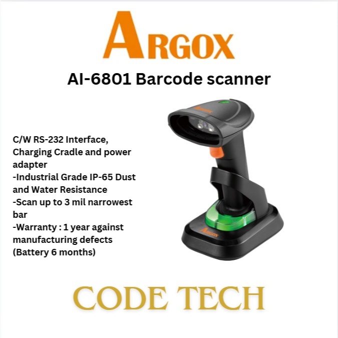 Argox AI-6801 Bluetooth Wireless barcode Scanner | Shopee Malaysia