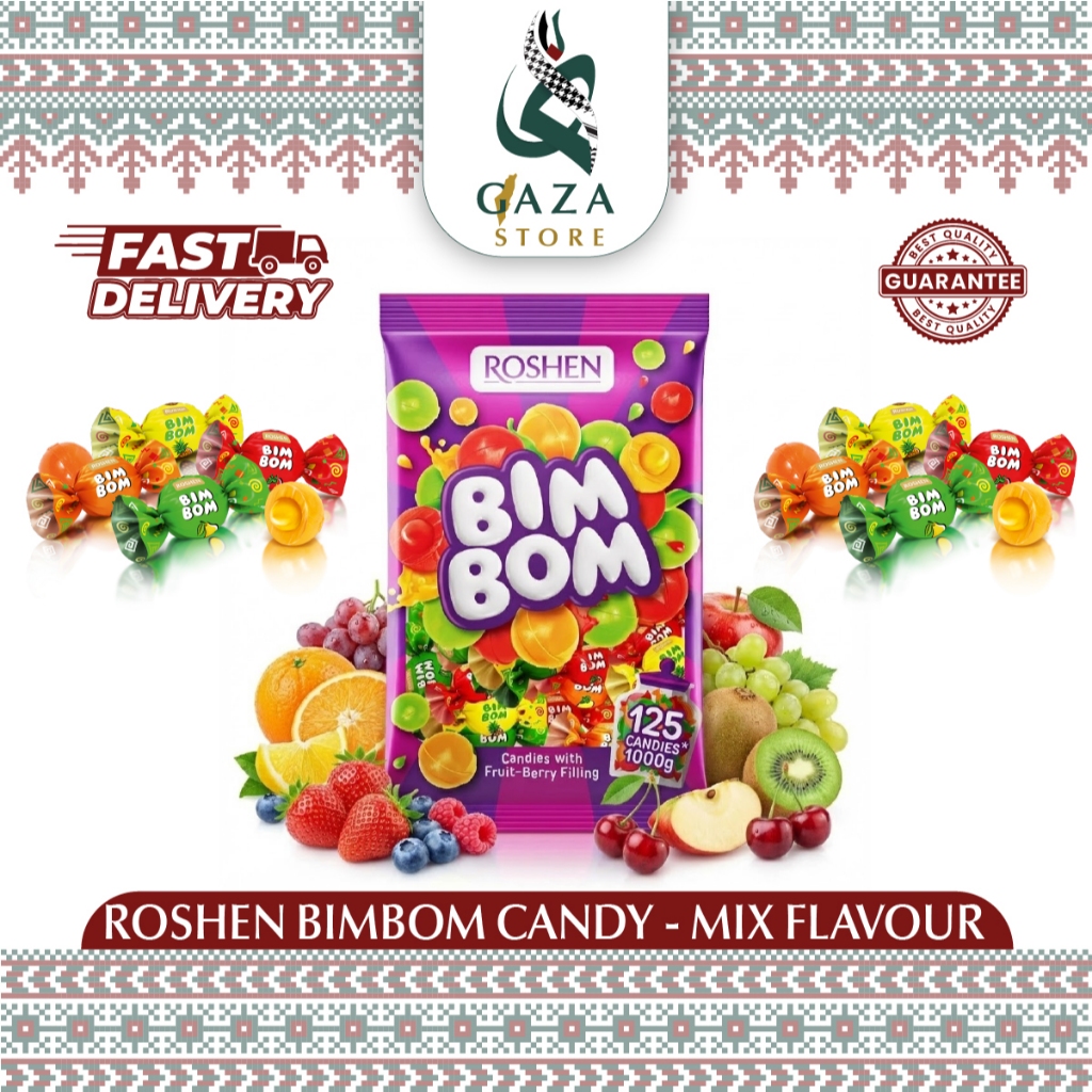 ROSHEN BIM BOM FRUIT CANDY | GULA GULA BUAH BIM BOM | Mix Flavour ...