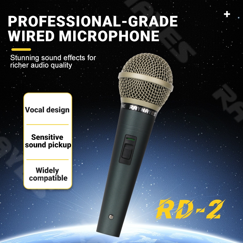 RAYHAYES RD-2 Metal Tube Dynamic Microphone Super Cardioid Wired ...