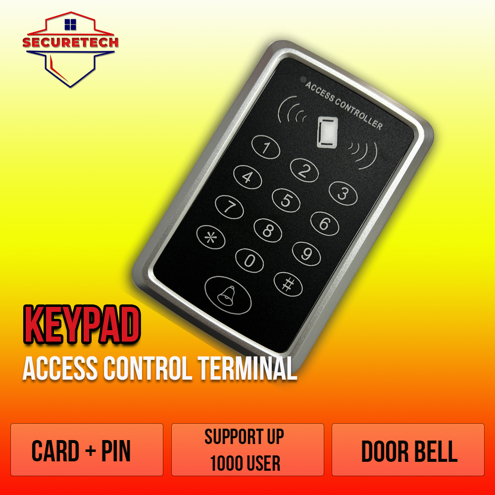 125KHz RFID Access Control Keypad | Door Entry System | EM Lock ...