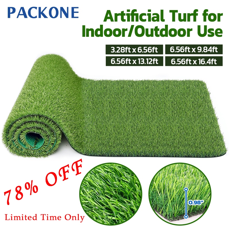 PACKONE Rumput Karpet Tiruan [UV+Drain] Karpet Rumput Tiruan - Eco Safe ...