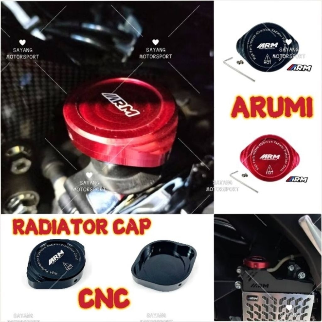 ARUMI RADIATOR CAP CNC ALL SCOOTER LC135 Y16ZR NVX155 NMAX155 ADV150 ...