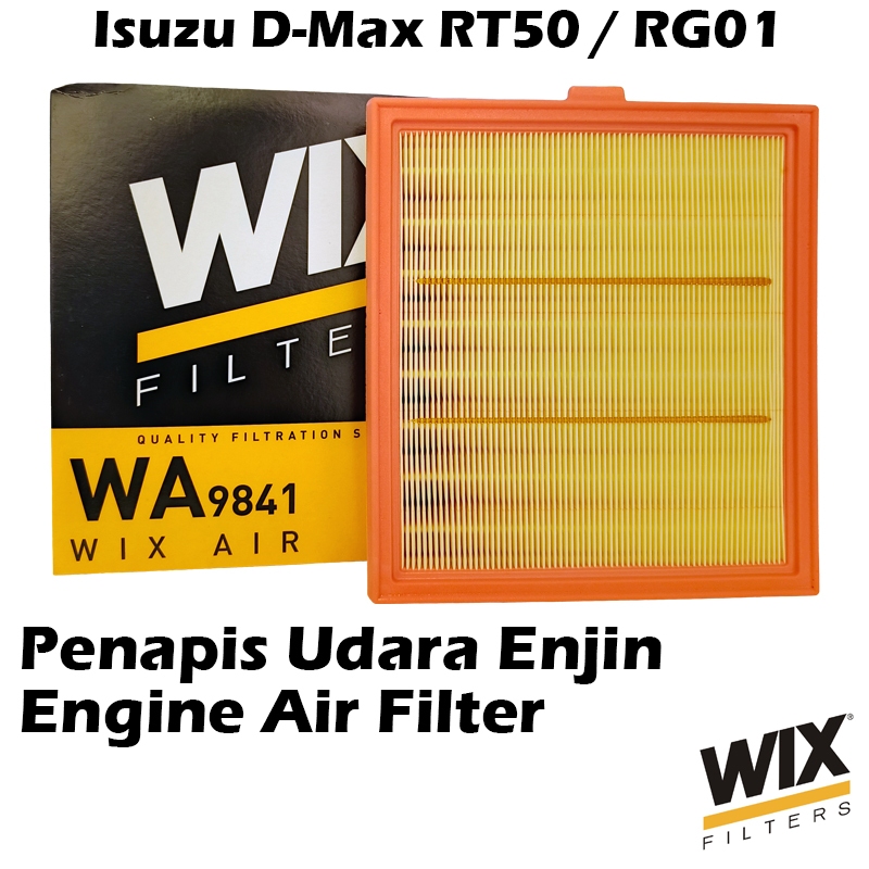 WIX BY MANN And HUMMEL Engine Air Filter WA9841 For Isuzu D-Max RT50 ...