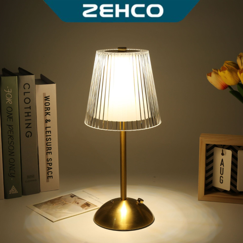 LED Dimmable Table Lamp Light Control Rechargeable Dining Table Lamp ...