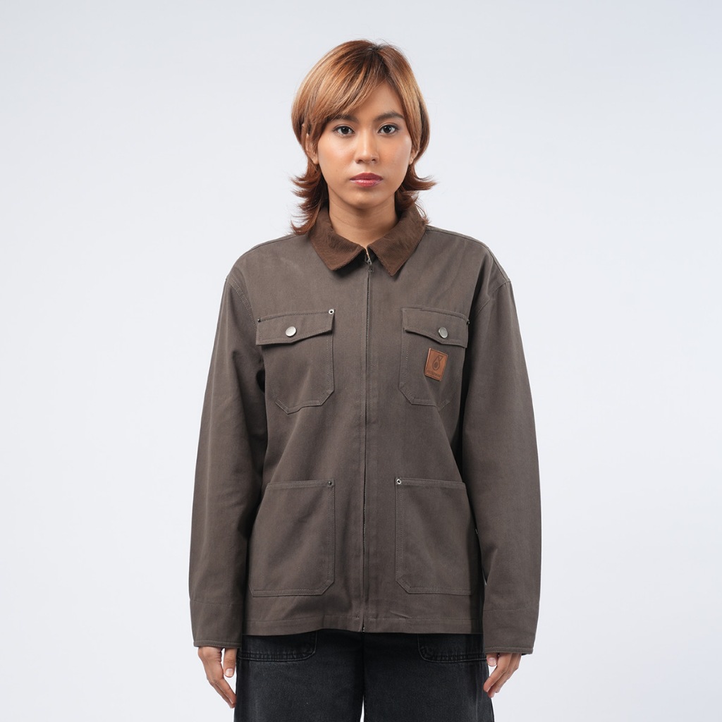 PETRONAS Engineer Jacket - Army Green/Brown | Shopee Malaysia