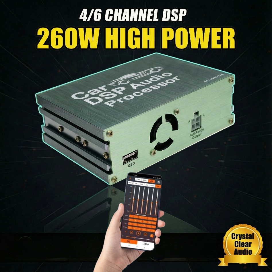 6 Channel DSP Plug & Play Andriod Player Amplifier Car Sound Subwoodfer ...