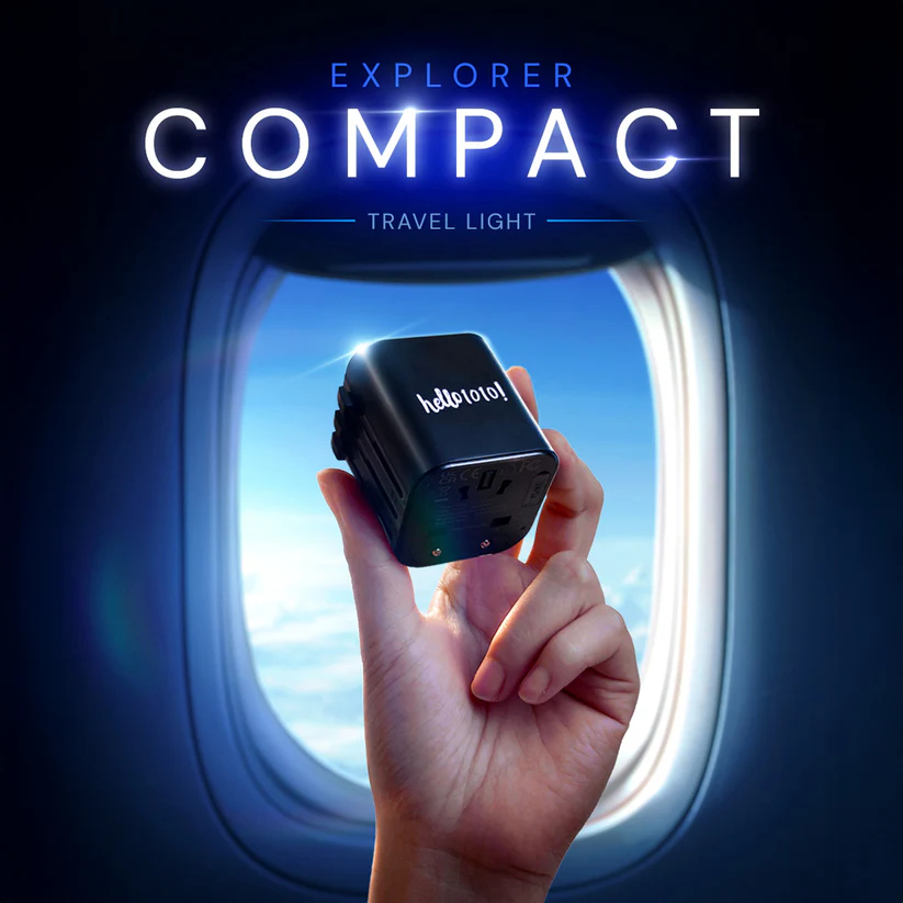 Hello1010 Explorer Compact World Travel Adapter (NEW) | Shopee Malaysia
