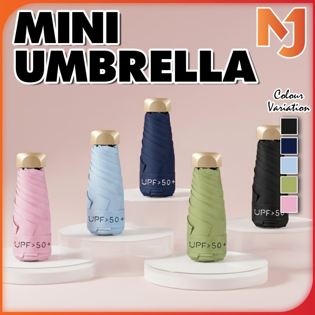 McJoden - FLAT UMBRELLA Mini Sun Proof Umbrella UV Flat Five-Fold ...