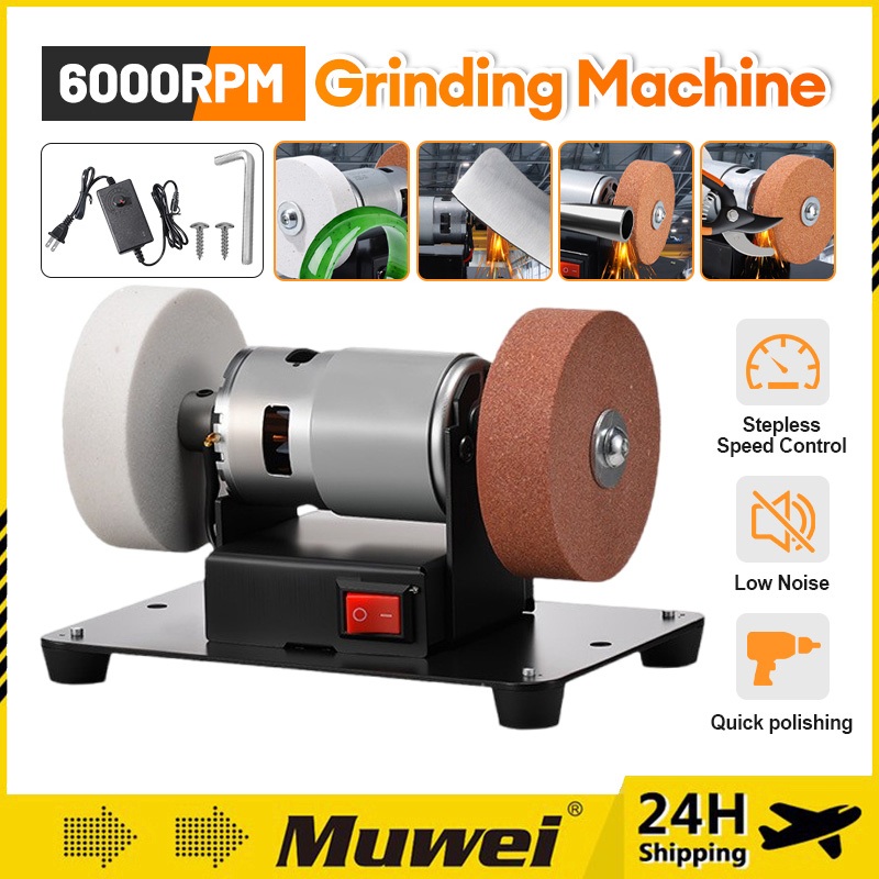 100W Electric Mini Sander Double Grinder Machine 6000rpm Variable Speed ...