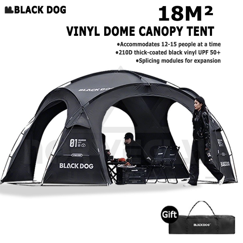 BLACKDOG Khemah WONDERLAND Series Modular Dome Tent Tactical Black ...