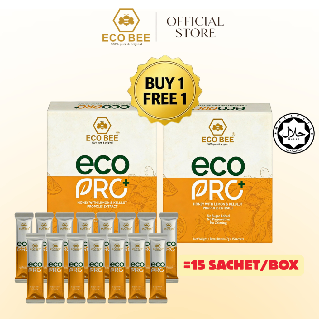 Eco Bee Eco Pro+ Sachet 15s | Buy 1 Free 1 Box | 100% Pure Natural ...