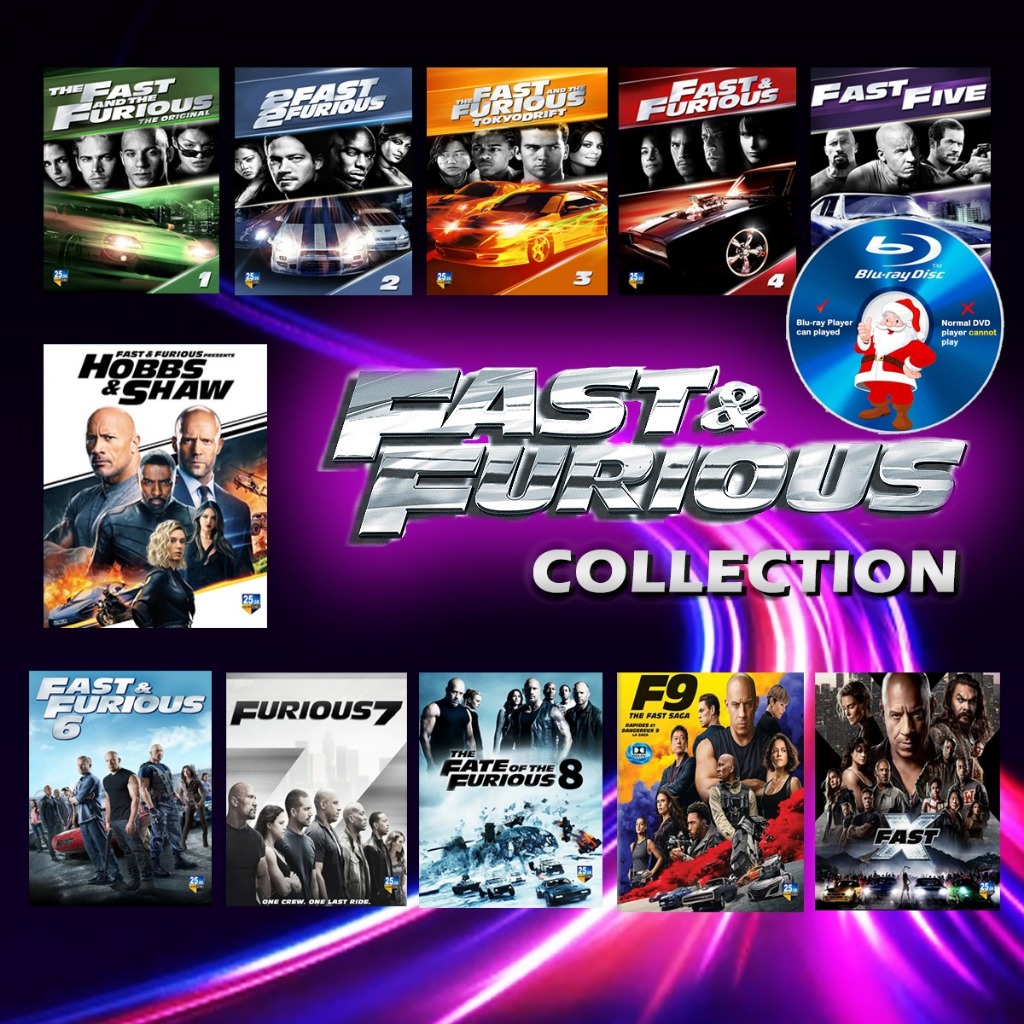 E-BLURAY : Fast and Furious Film series 1-10 Collection #Tokyo Drift ...