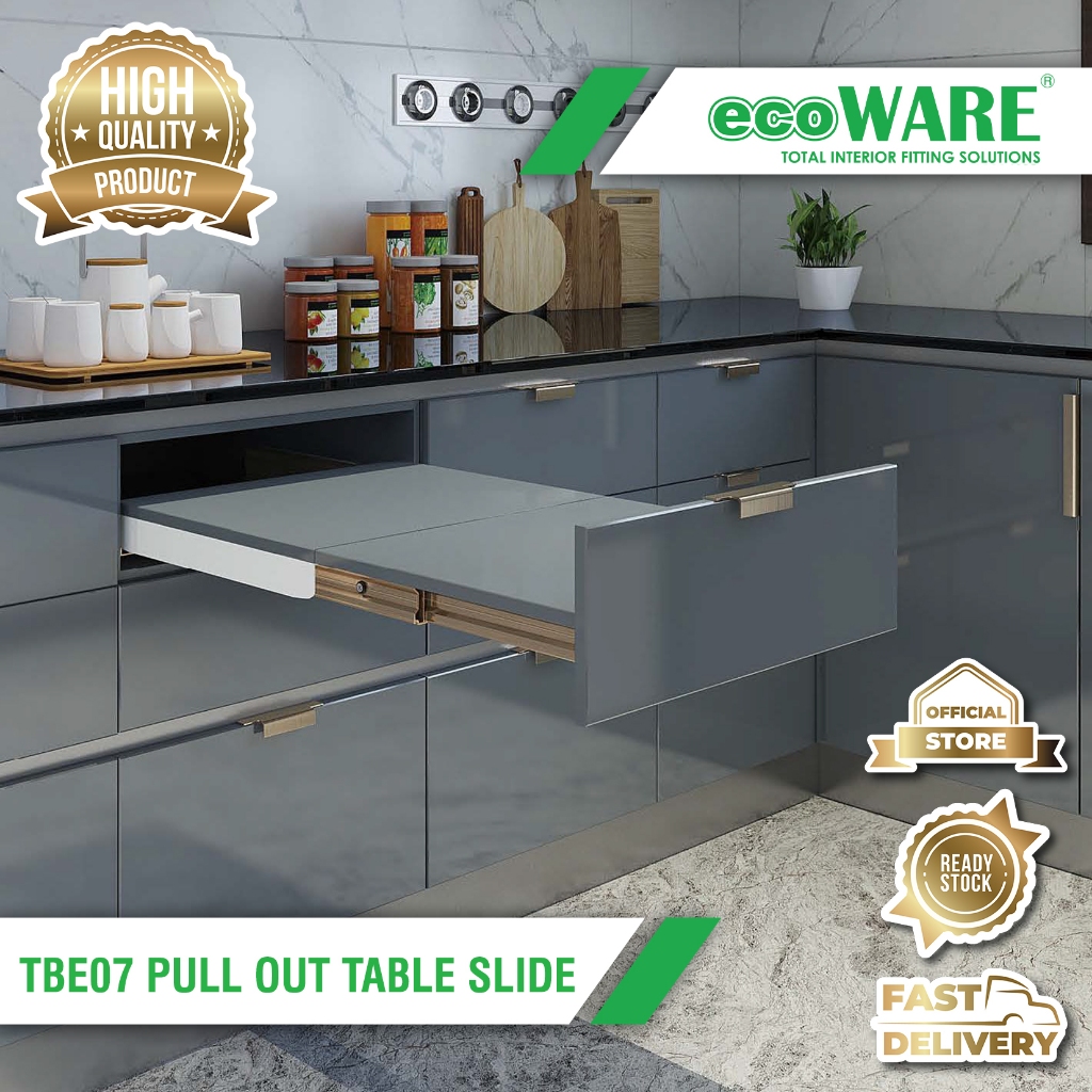 ecoWARE TBE-07 Pull Out Table Slide Extension Table Kitchen Organizer ...